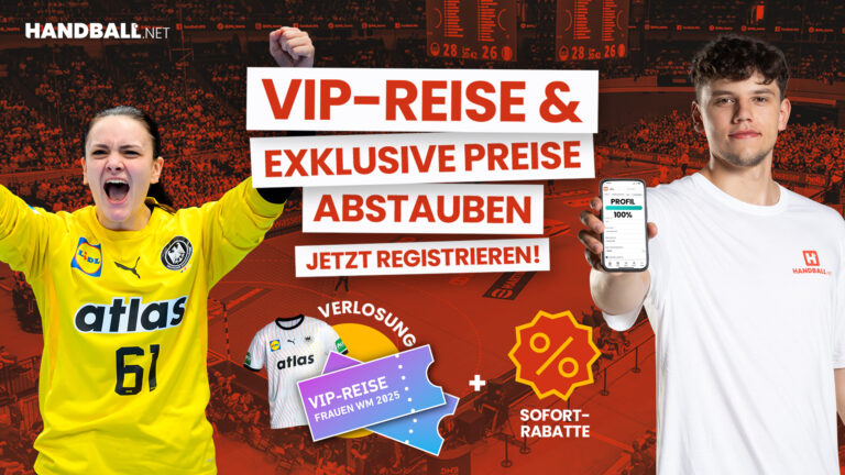 VIP-Reise & exklusive Preise abstauben: Fülle jetzt dein handball.net-Profil aus
